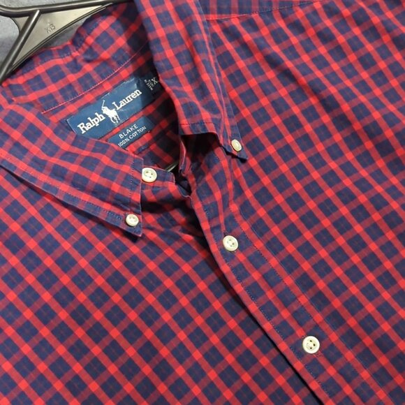 Ralph Lauren Shirt Men's XL Red Plaid Blake Long Sleeve Button Down - Picture 1 of 10